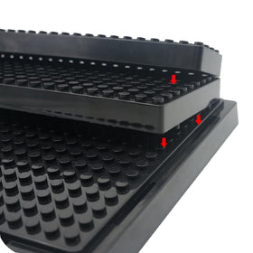 X XIN·SHI minifigure display case three-tier steps highlight versatile layout