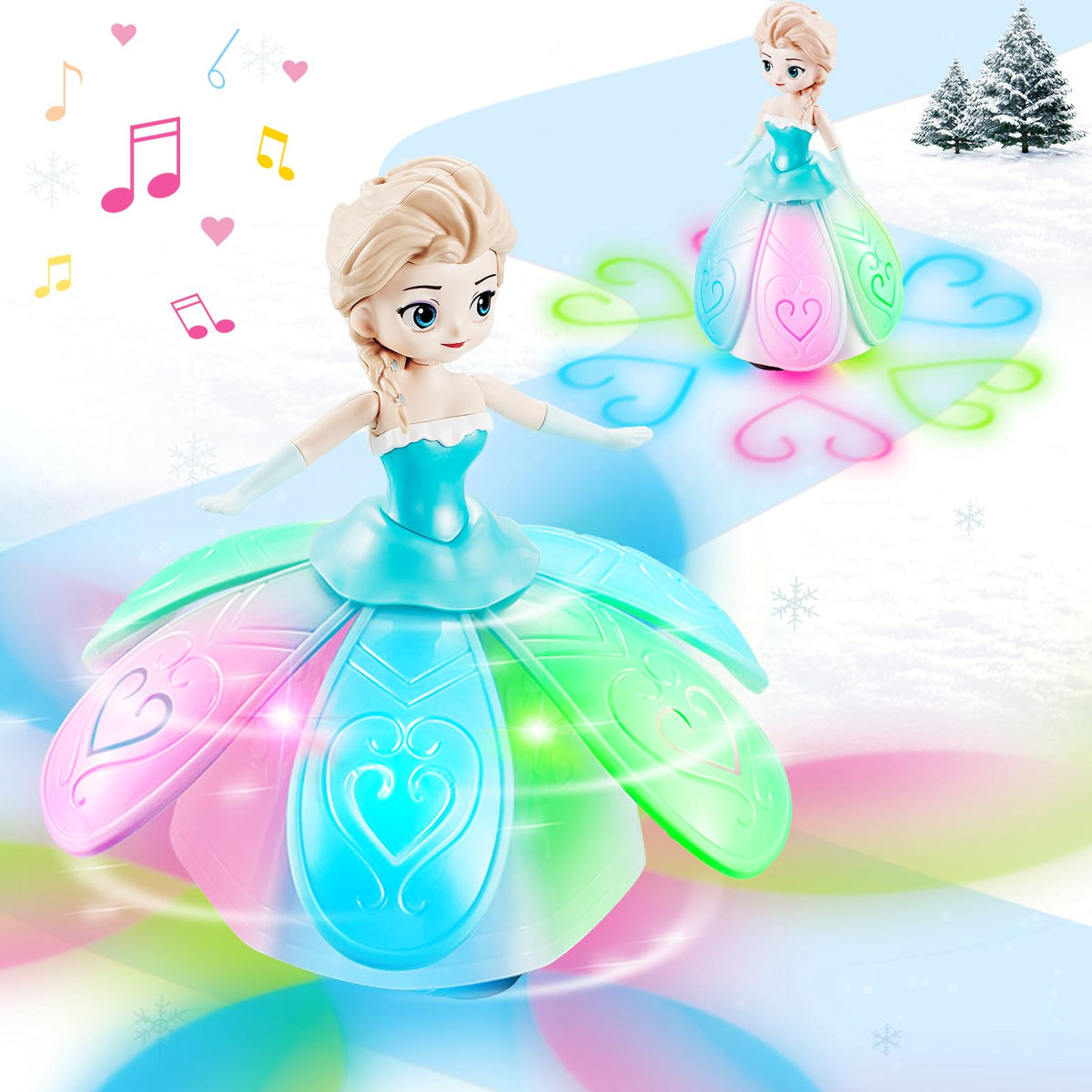XXMANX Ice Princess dancing doll in motion inspiring imaginative play