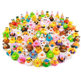 XY-WQ 100-pack rubber ducks for jeep ducking, ideal bath-time companions.