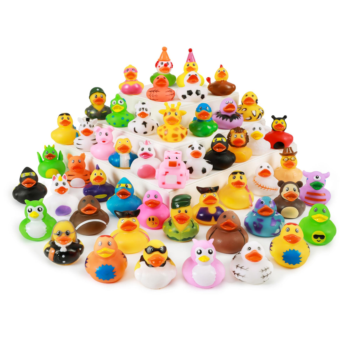 XY-WQ 2-3-inch rubber duck close-up shows bright colors for imaginative play.