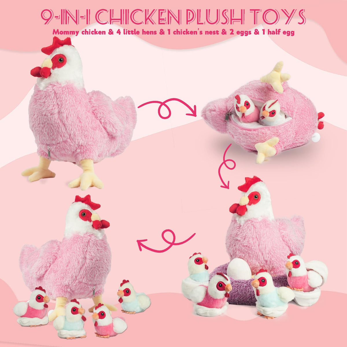 XYHQYB chicken coop plush promoting imaginative farm play.