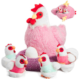 XYHQYB 9-in-1 hen plush for cozy cuddles and pretend play.
