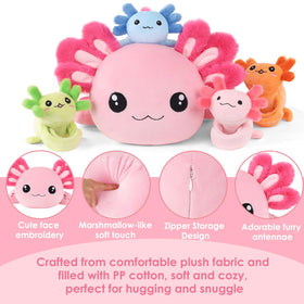 XYHQYB axolotl-plush-soft-fabric-closeup shows cozy hug quality.