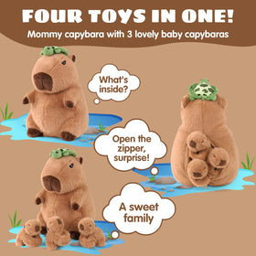 XYHQYB capybara plush babies inside—fun, interactive companions for storytelling adventures.