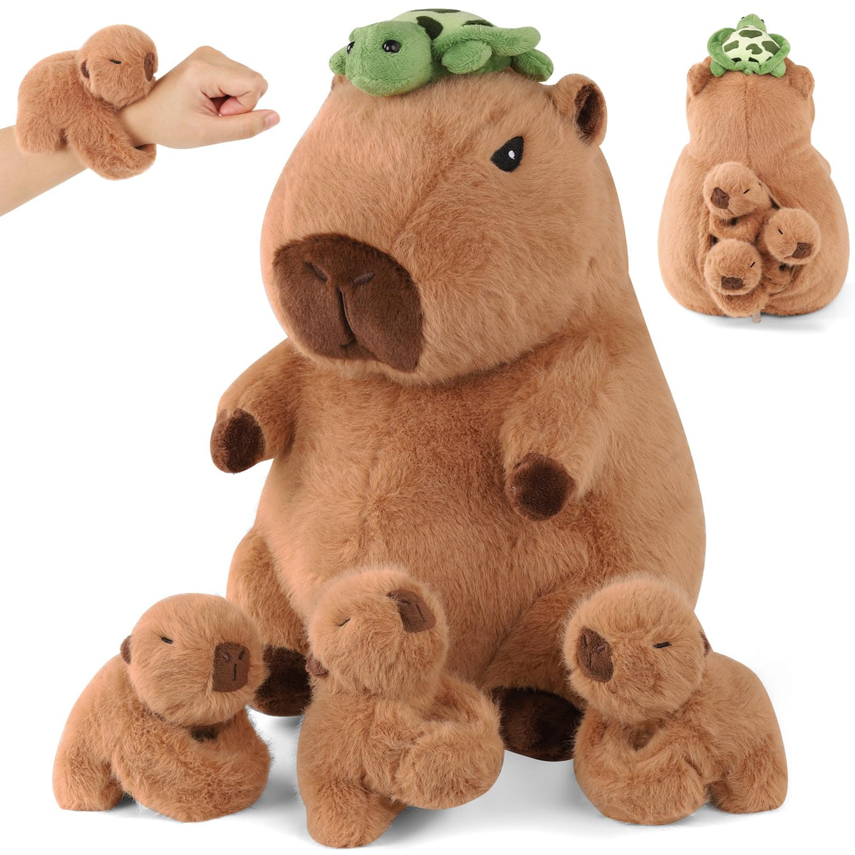XYHQYB capybara plush mommy—soft, huggable guardian for kids' bedtime and play.