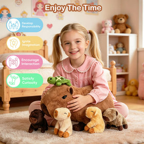 XYHQYB capybara turtle head detail adds a whimsical design touch.