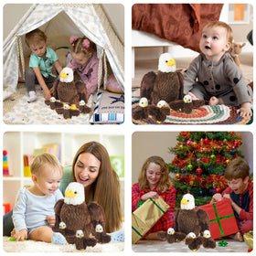 XYHQYB educational eagle plush inspires imaginative storytelling during playtime.