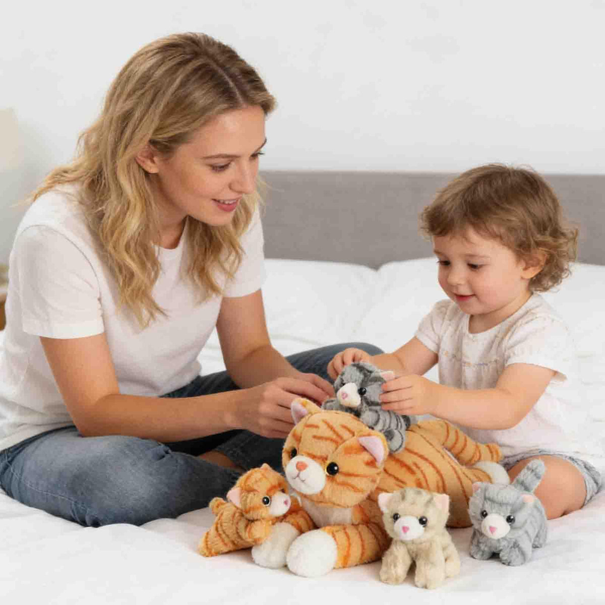 XYHQYB family cat toy set supports creative pretend play and bonding
