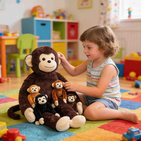 XYHQYB cute monkey face and plush material provide comforting companionship