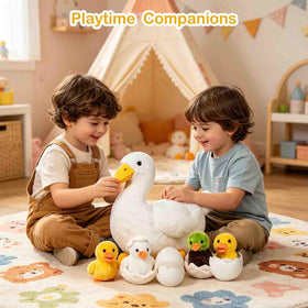 XYHQYB open belly hatch shows ducklings for storytelling