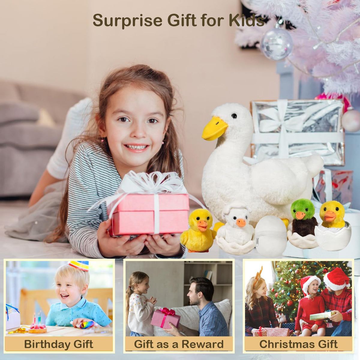 XYHQYB party decoration duck plush, eye-catching event piece