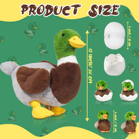 XYHQYB realistic mallard plush, lifelike look enhances imaginative play.