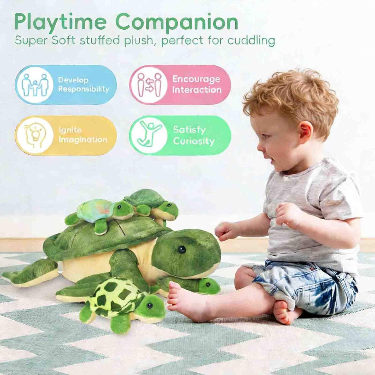 XYHQYB sea turtle plush doubles as cozy bedroom pillow decor.