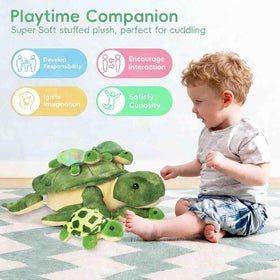 XYHQYB sea turtle plush doubles as cozy bedroom pillow decor.