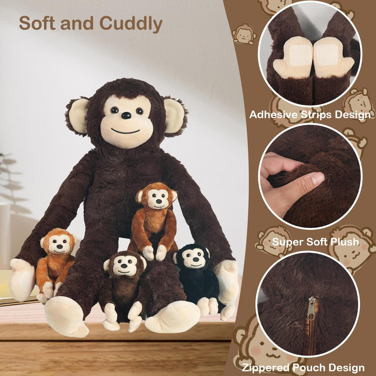 XYHQYB soft floppy limbs and curly tail invite gentle squeezes and imagination