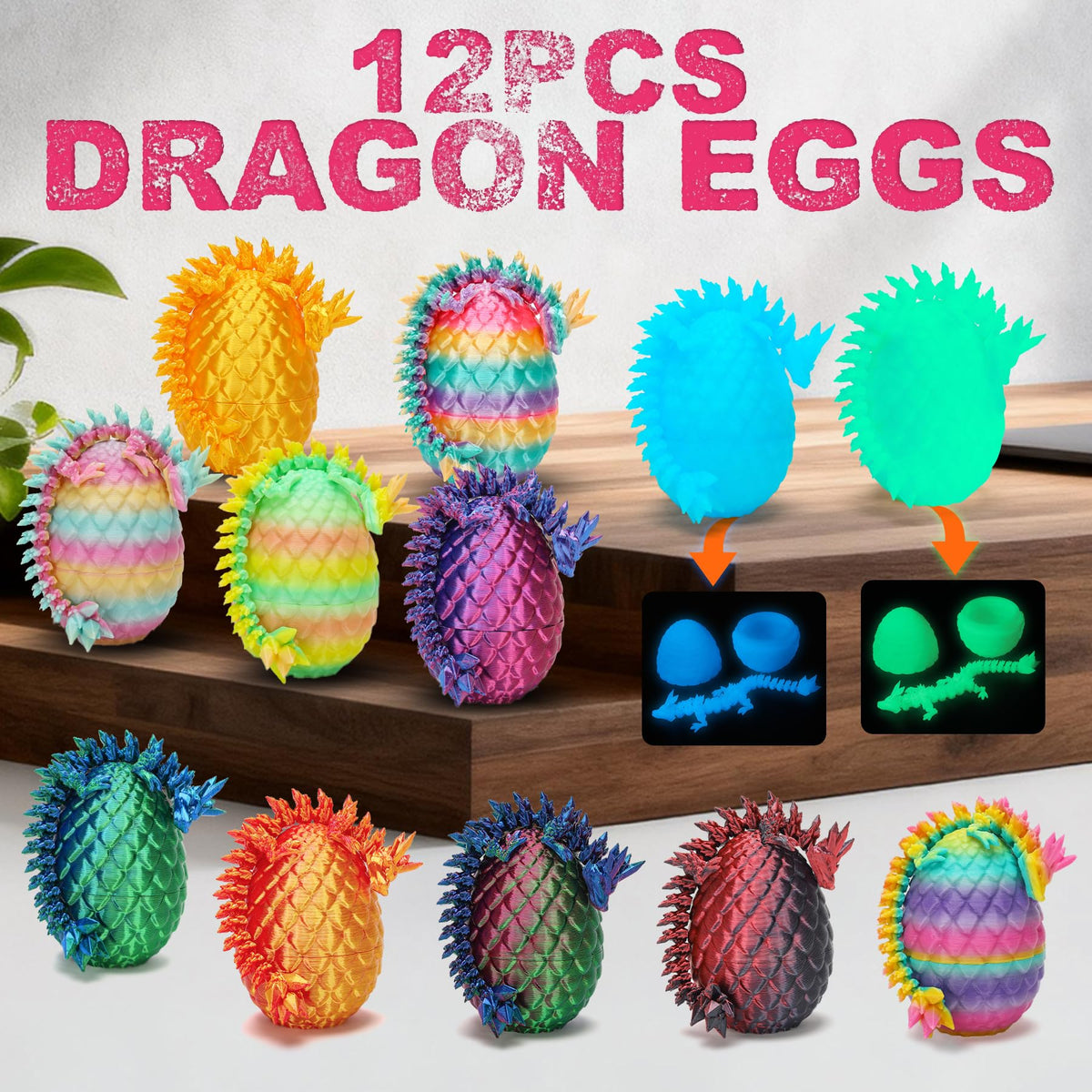 XYICLZU dragon-eggs on display provide visually striking decor.