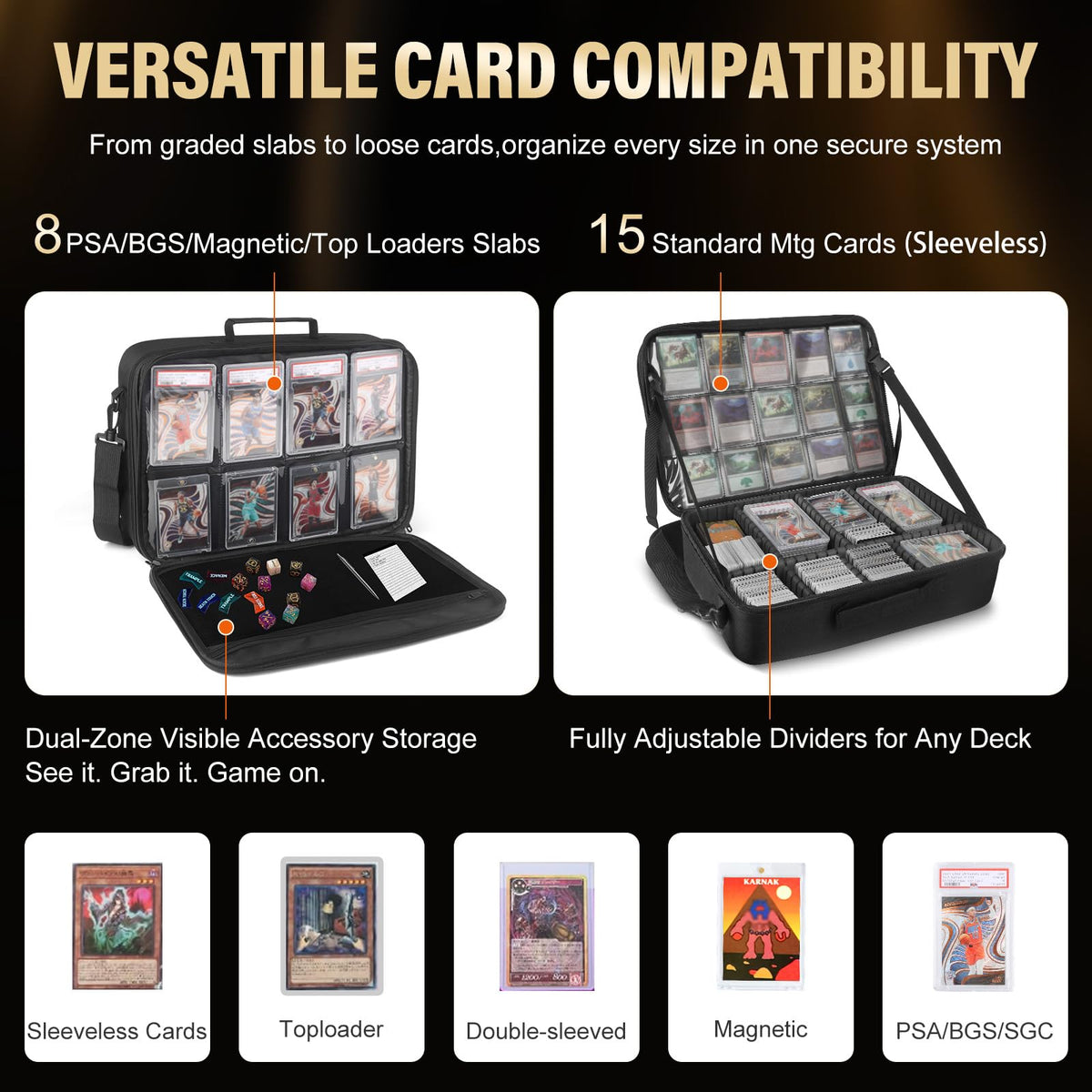 Xykzra durable oxford cloth shell shields cards from scratches and dust