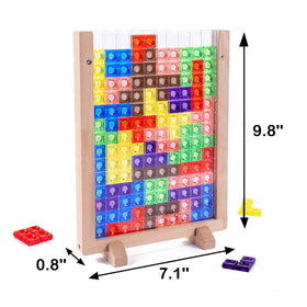 Xylolin colorful blocks arranged for pattern making and patience