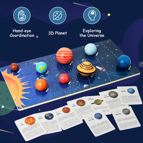 Xylolin wooden solar system board educational play for kids' learning and exploration.