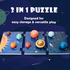 Xylolin wooden solar system board puzzle-assembly image invites kids to complete the cosmic scene.