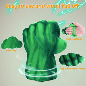 XYMTOY Superhero gloves green child holding for role play