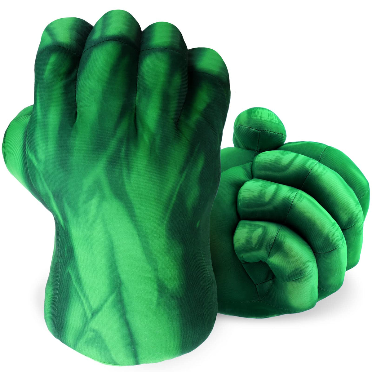 XYMTOY Superhero gloves green front view for creative play