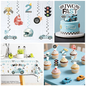 Xynic balloons and cake topper add playful celebration touches