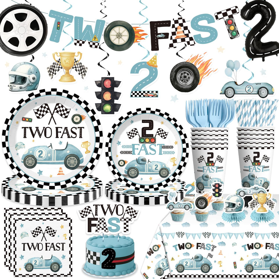 Xynic two-fast birthday banner for a festive backdrop