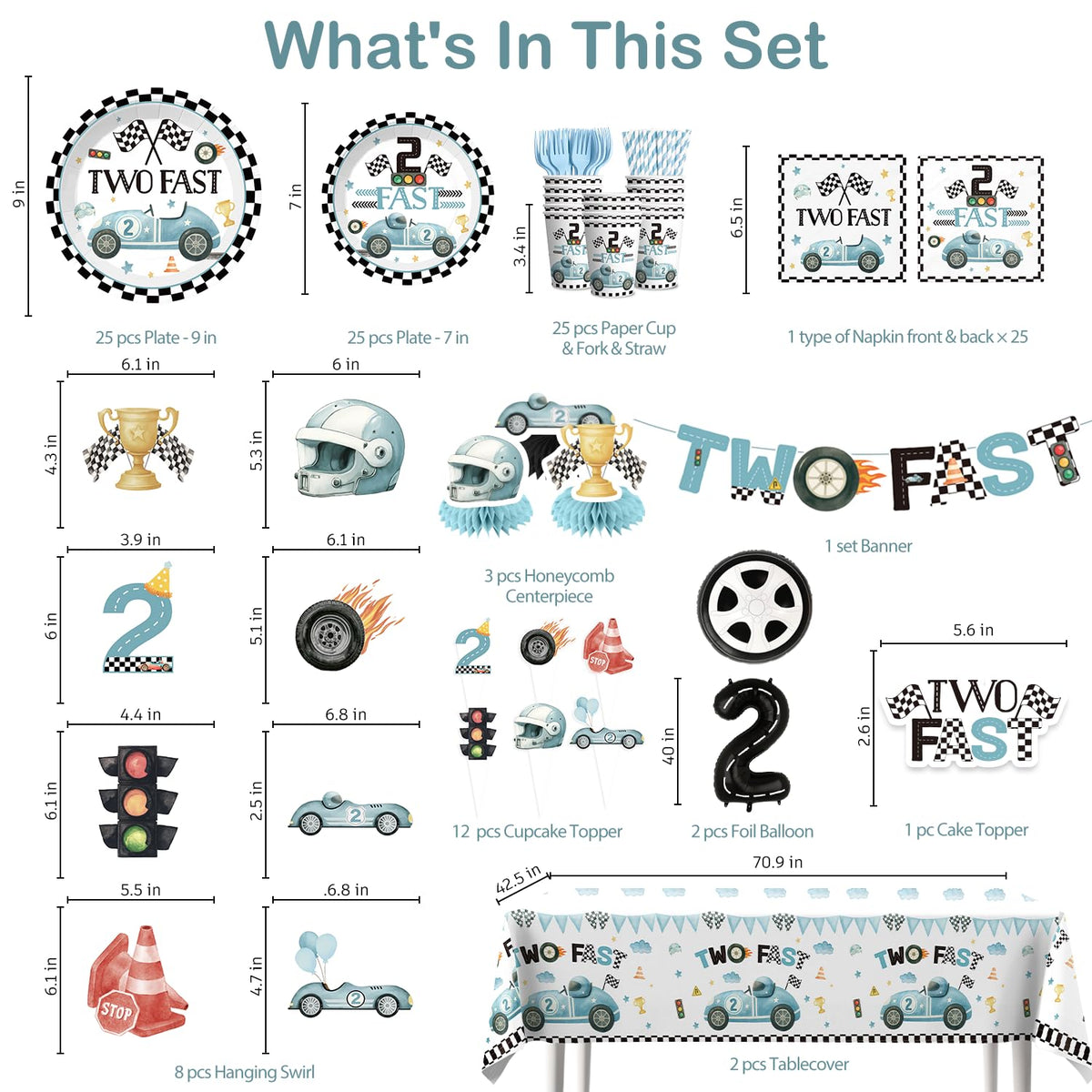Xynic tablecloth and settings provide a clean party base