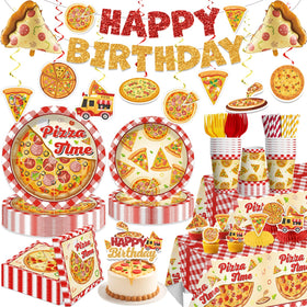 Xynic pizza party decorations kit box front ready for quick setup