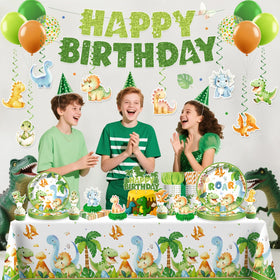 Xynic 201Pcs dinosaur cake topper as the party focal point