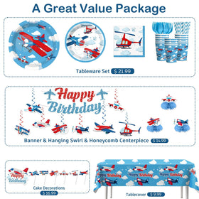 Xynic airplane cake topper adds a playful dessert focal point