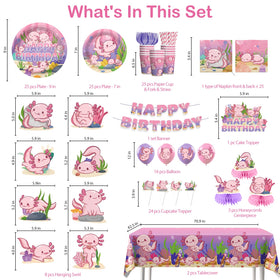 Xynic axolotl cupcake toppers decorate treats with whimsy and color.