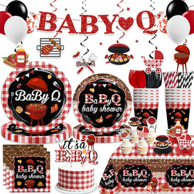 Xynic Baby Q banner creates a festive focal point for the baby shower