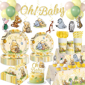Xynic bear banner enhances the welcome vibe for a cozy baby shower