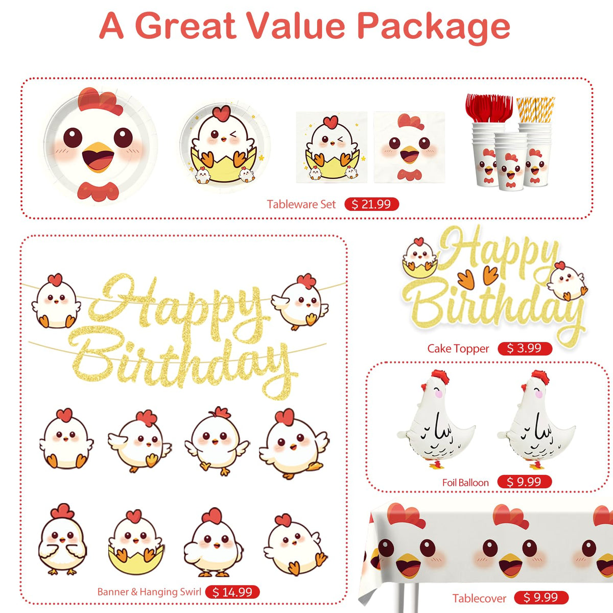 Xynic chicken cake topper crowns the cake with charm