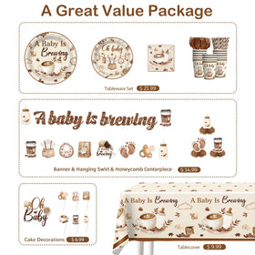 Xynic coffee themed hanging swirls add playful movement to decor