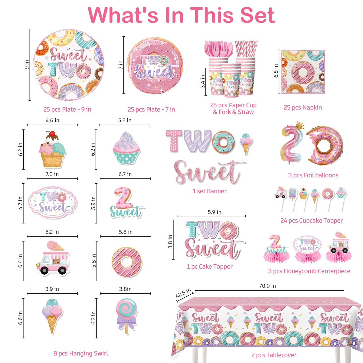Xynic donut hanging swirls decorate the dessert table with motion and charm