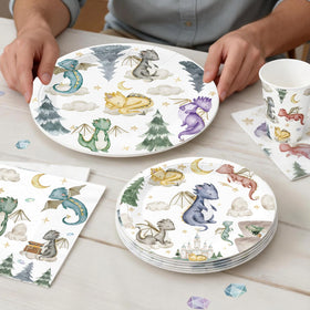 Xynic dragon dinner plates 9-inch deliver sturdy servings for guests