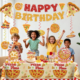 Xynic foil pizza balloons for playful accents