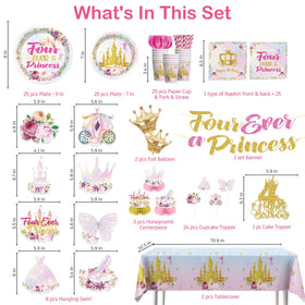 Xynic Four Ever Princess cake topper enhances cake presentation and creates keepsake memories.