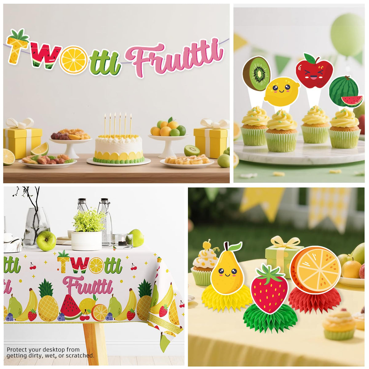 Xynic fruity napkins brighten the table and absorb spills