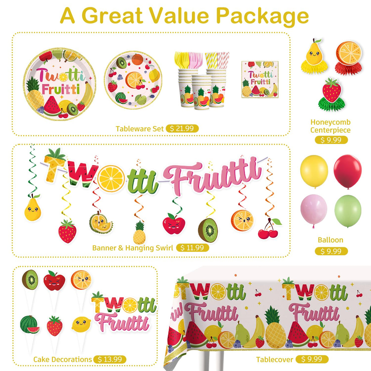 Xynic frutti balloons add a playful summer vibe to the celebration