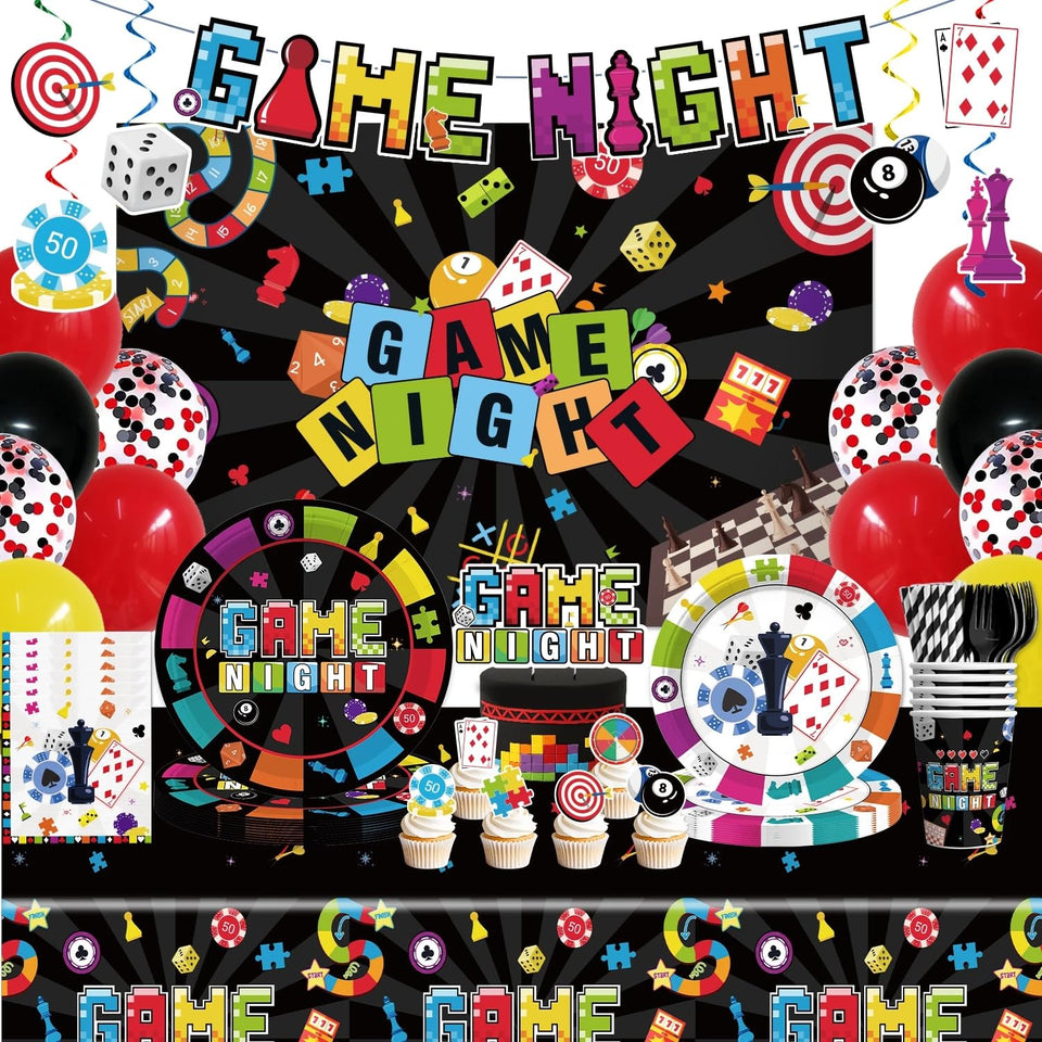 Xynic Game Night cake topper adds a festive focal point for celebrations.