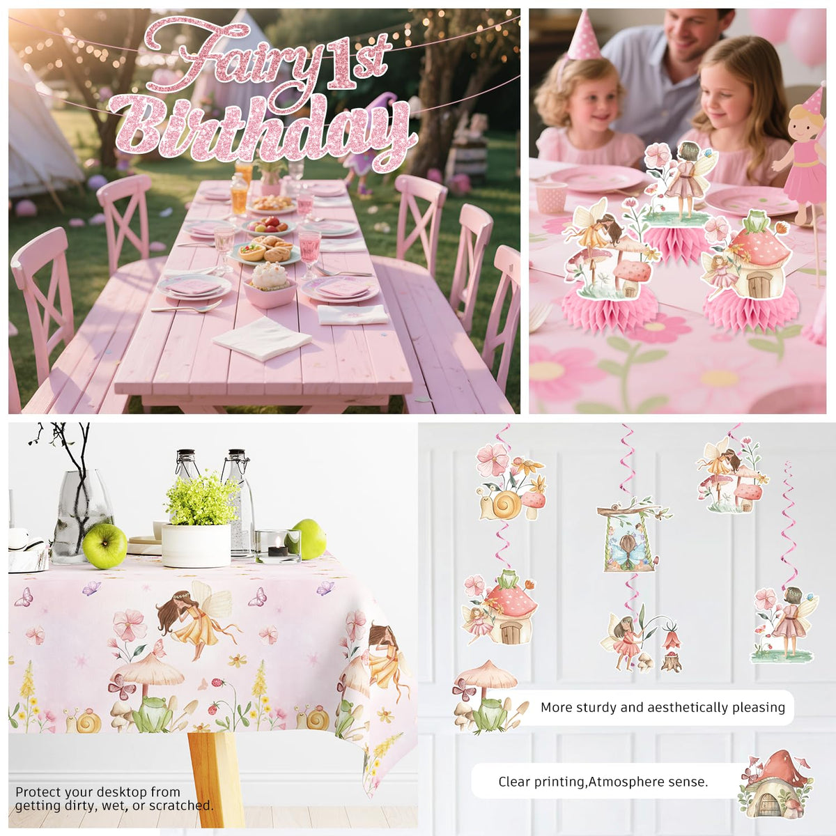 Xynic honeycomb centerpieces bring garden charm to table displays.