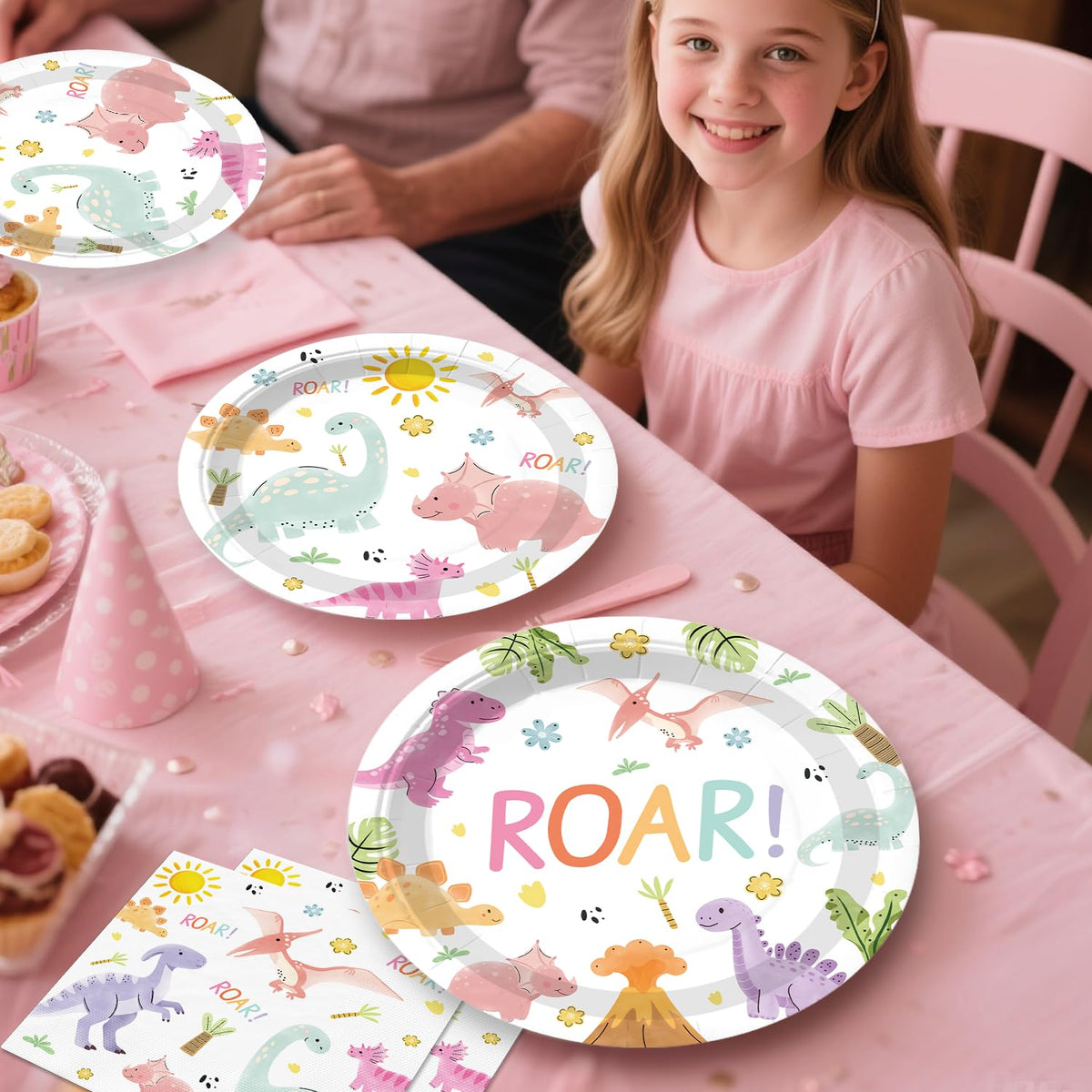 Xynic honeycomb centerpieces add whimsy to table decor.