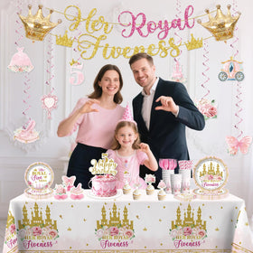 Xynic princess balloons add vibrant color to the 5th birthday.
