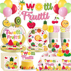 Xynic Twotti Frutti banner decor adds tropical charm to a 2nd birthday party