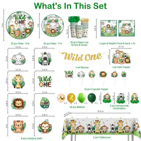 Xynic Wild One balloon cluster adds festive color to the party.