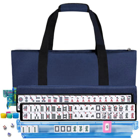Xynzzeu American Mahjong tile set with bag, durable and travel-ready.